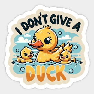 Funny duck, I don't give a duck Sticker